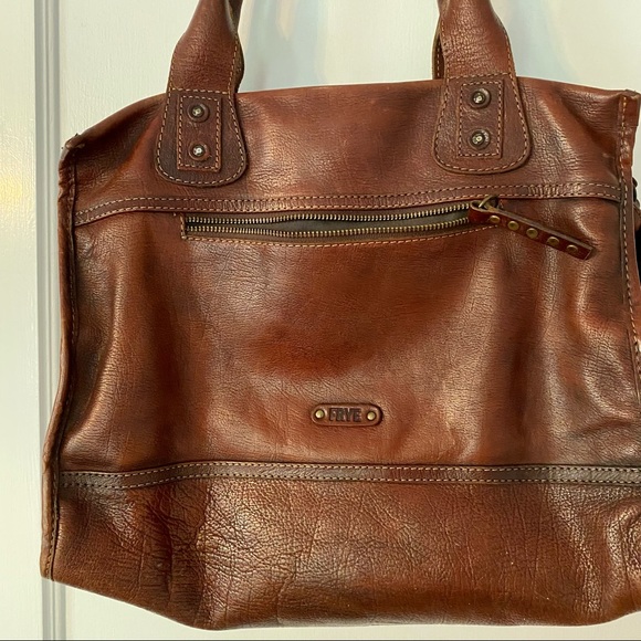 Frye Leather Satchel in Cognac - Picture 7 of 9